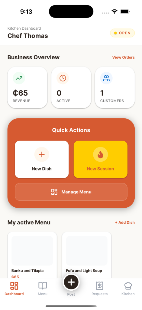 Kitchen Dashboard